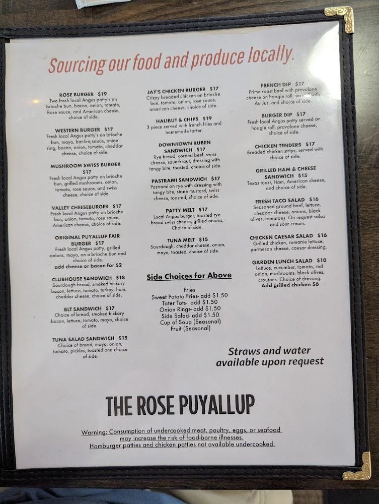 The Rose Restaurant Menu image 2