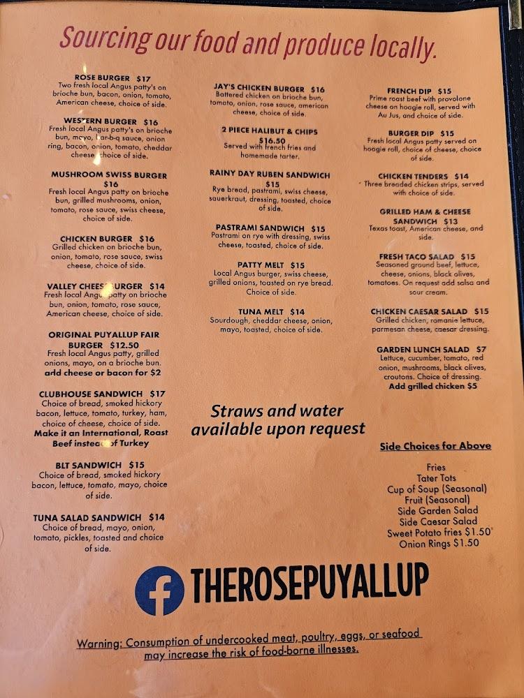 The Rose Restaurant Menu image 3