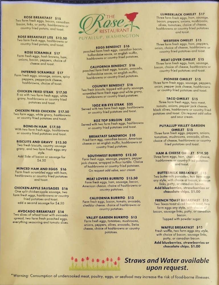 The Rose Restaurant Menu image 4